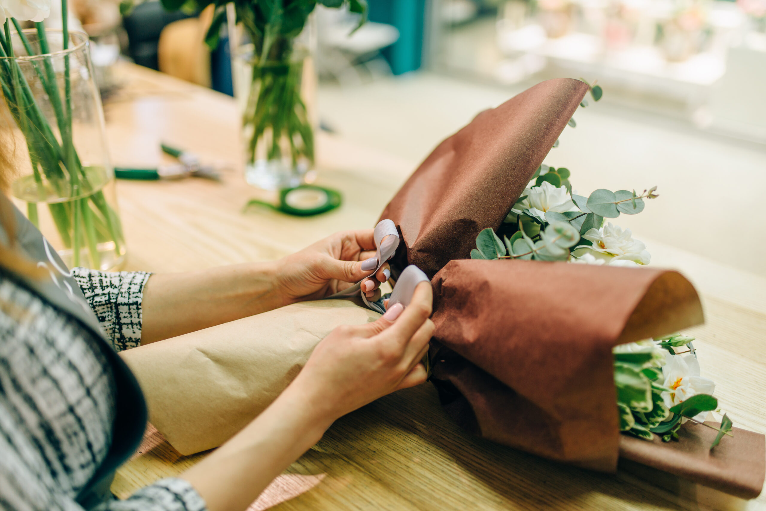 Envoltorios para floristerías impresos y anónimos